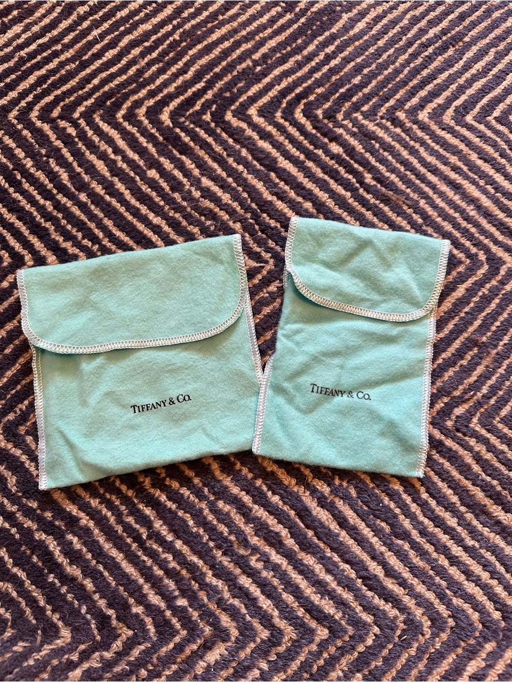 Tiffany & Co. Small Jewelry Pouches in Signature Turquoise